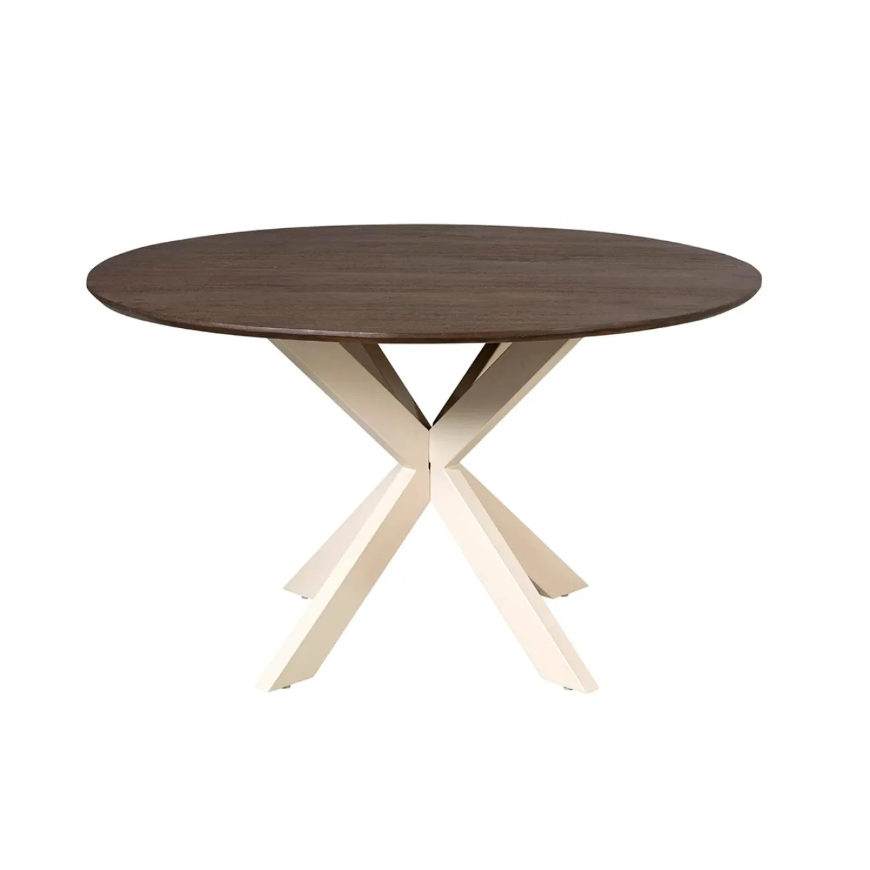 Eettafel De Bokke bruin/wit Ø150 cm