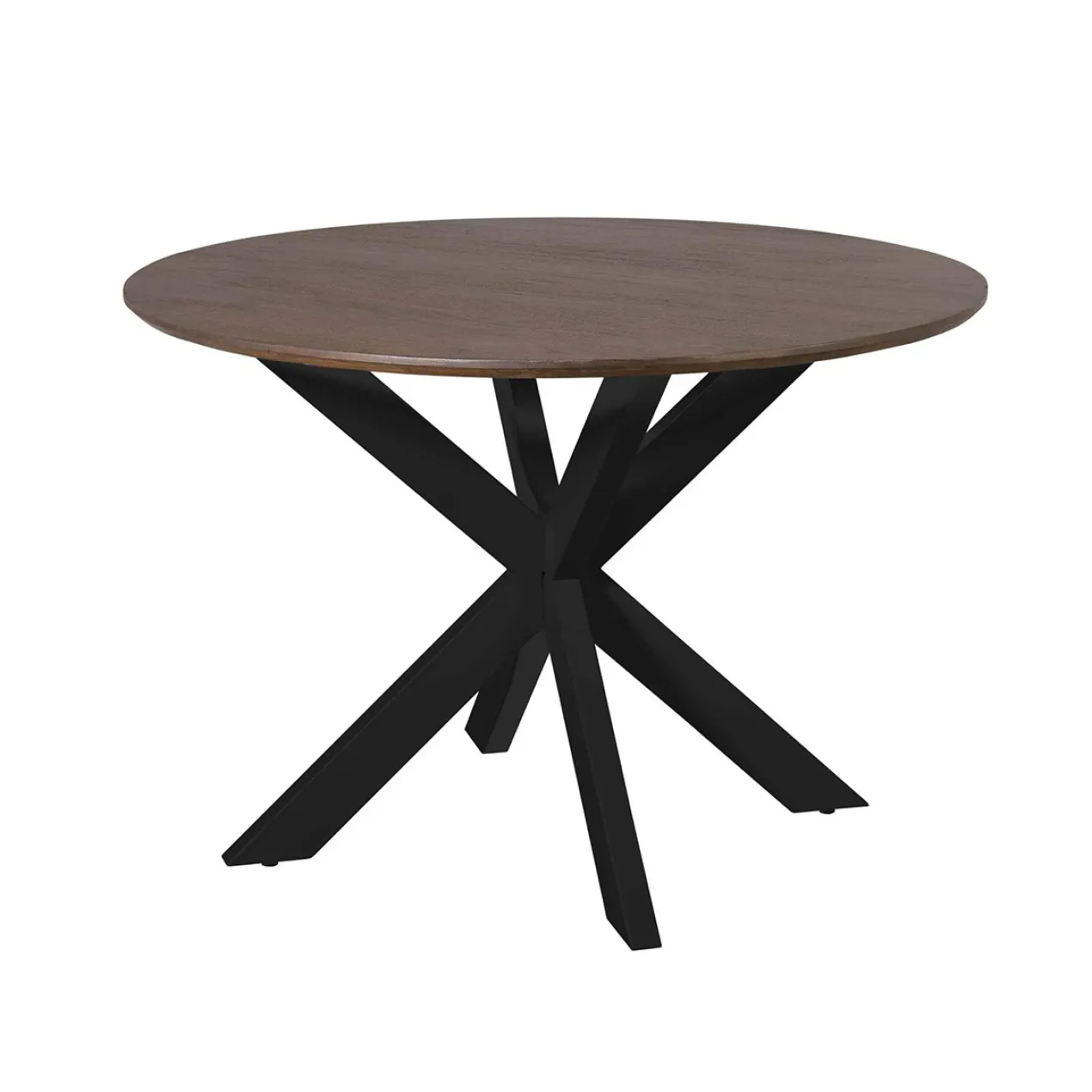 Eettafel De Bokke bruin/zwart Ø110 cm