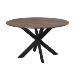 Eettafel De Bokke bruin/zwart Ø130 cm