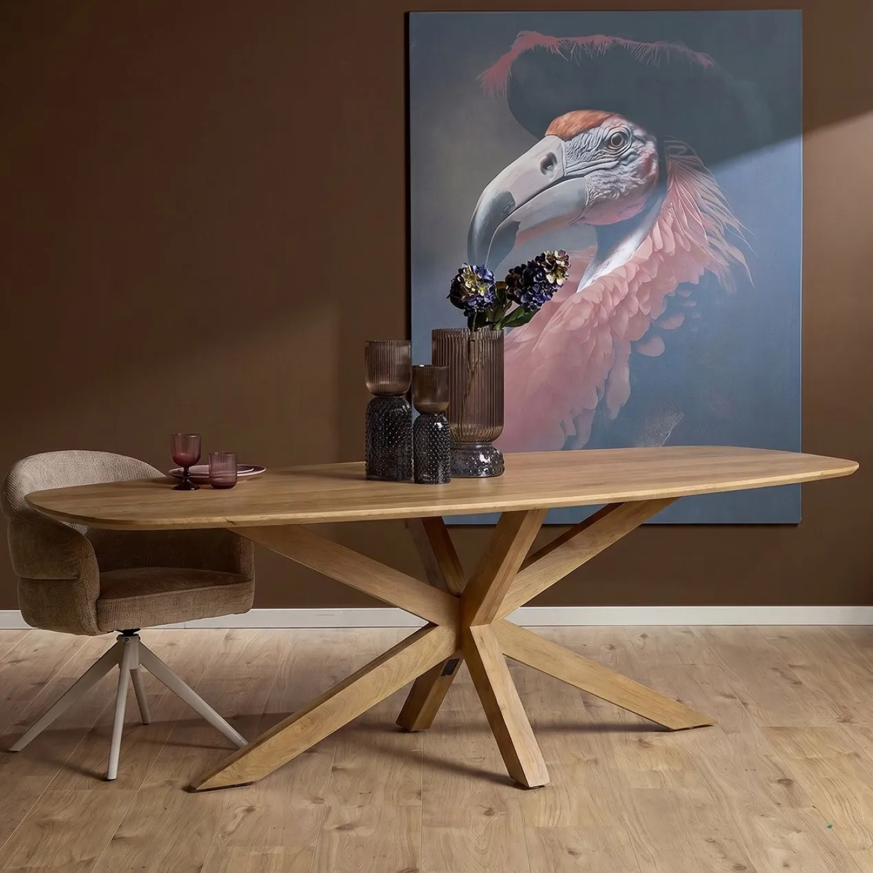Eettafel Deens Ovaal all Wood 210cm