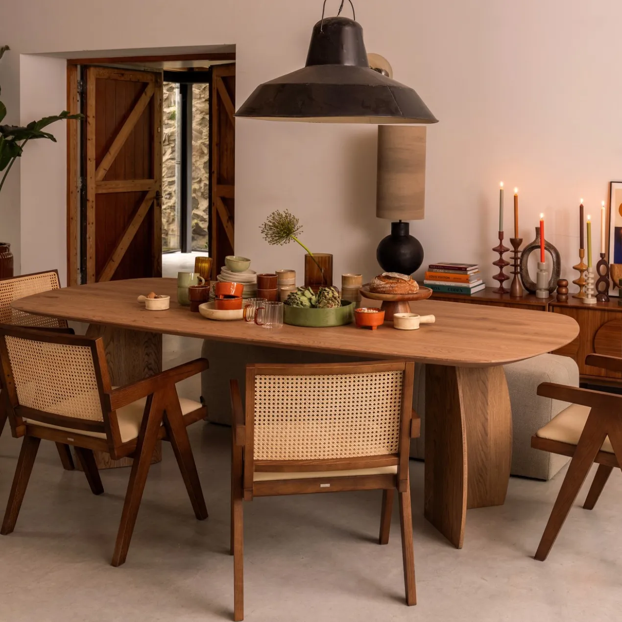 Eettafel Divio tabacco light 220x100 cm
