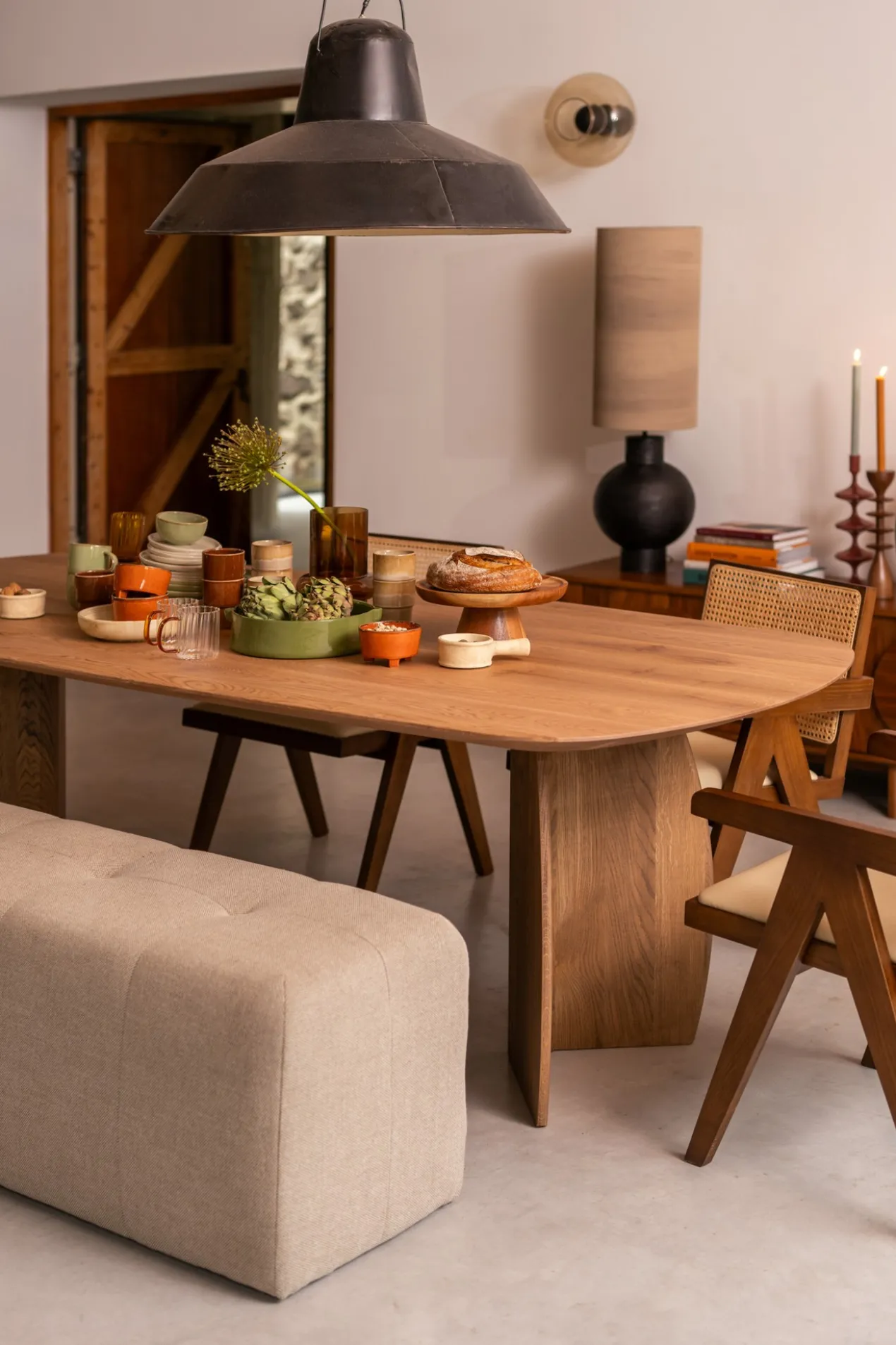 Eettafel Divio tabacco light 280x100 cm