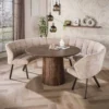 Eettafel Donker Deens Rond