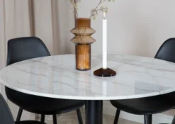 Eettafel Estelle Wit/Zwart