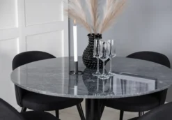 Eettafel Estelle Wit/Zwart
