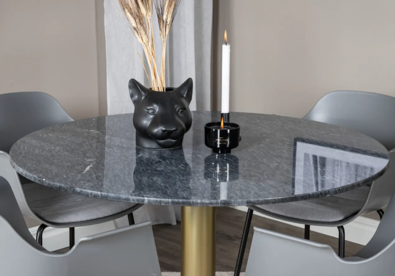 Eettafel Estelle Zwart/Goud