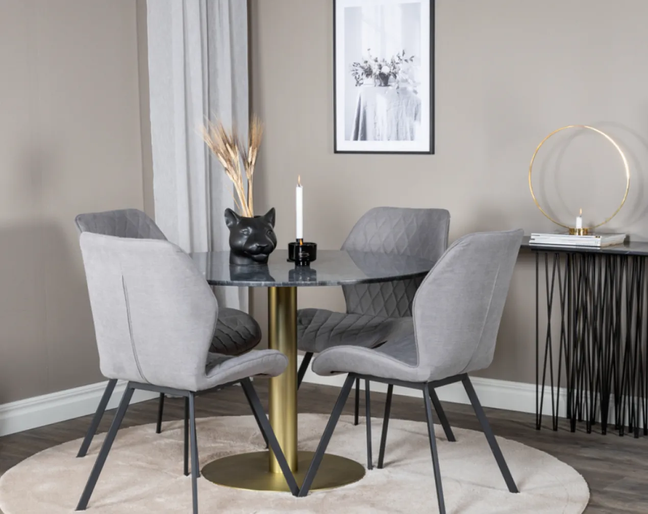 Eettafel Estelle Zwart/Goud
