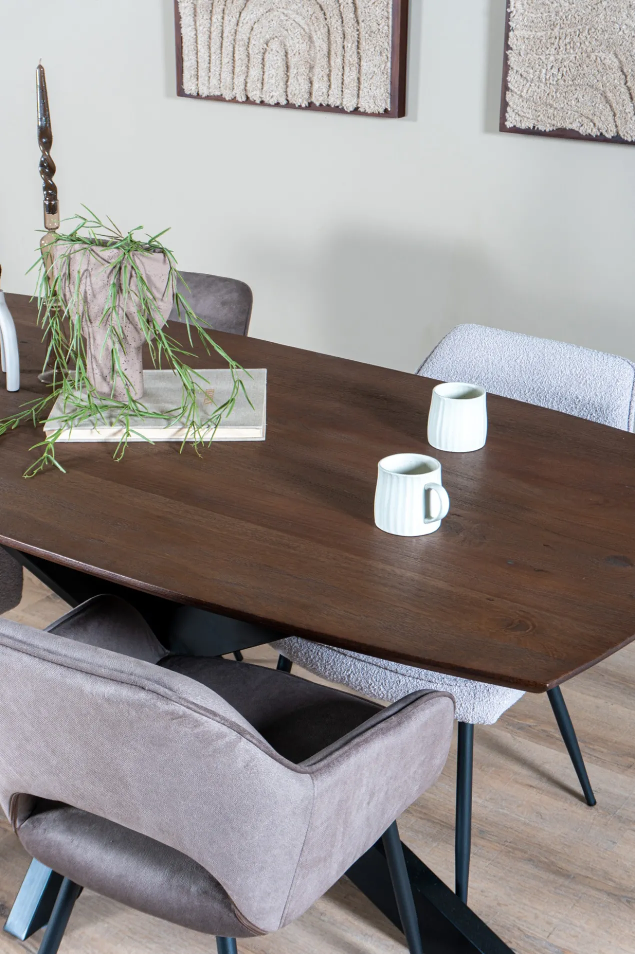 Eettafel Felix - espresso mangohout 190 cm