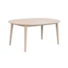 Eettafel Filippa rond Whitewash verlengbaar 170 x 105 cm