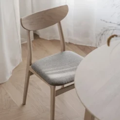 Eettafel Filippa rond Whitewash verlengbaar 170 x 105 cm