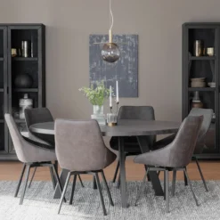 Eettafel Fred rond zwart Zwart