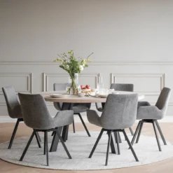 Eettafel Fred rond zwart Zwart