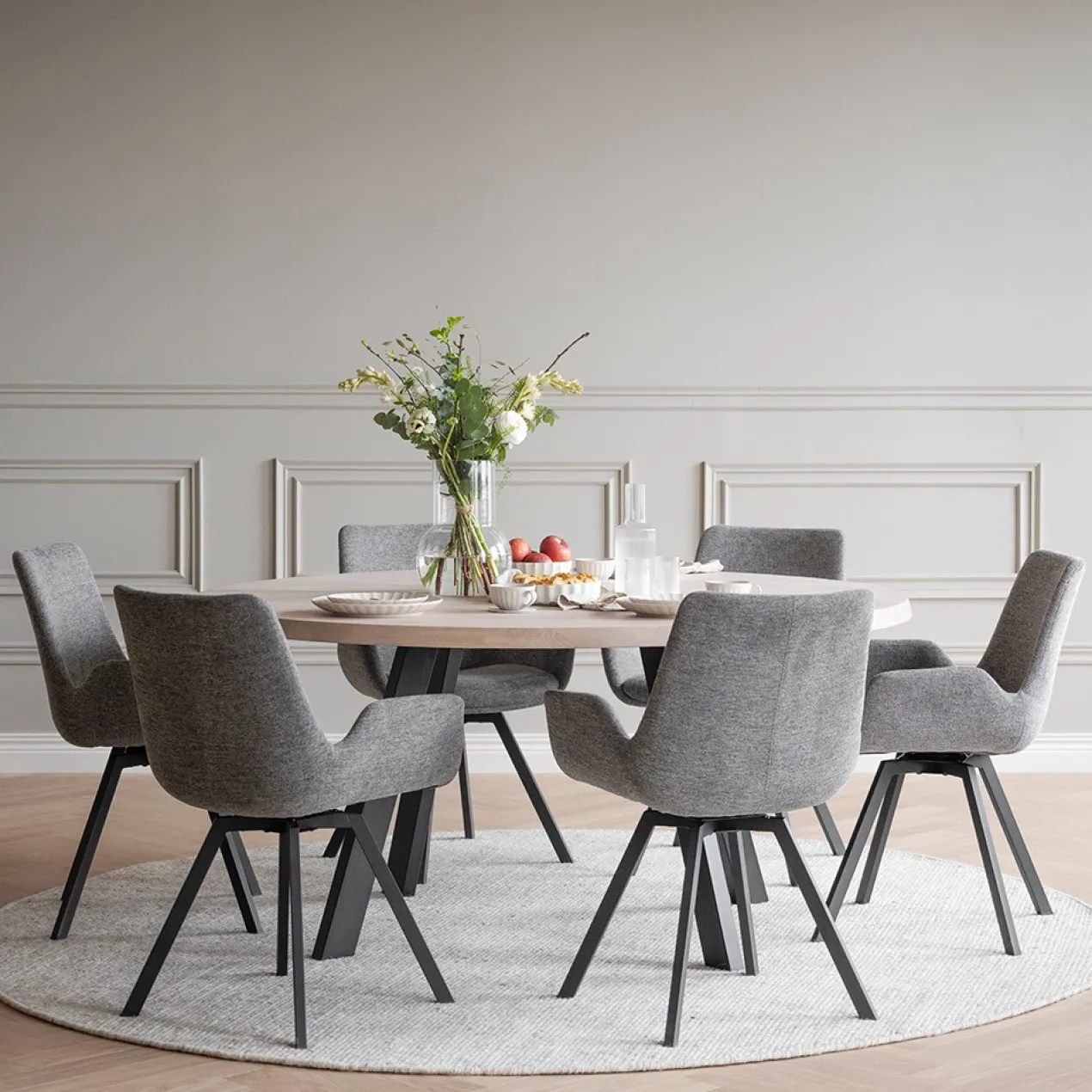 Eettafel Fred rond zwart Zwart