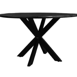 Eettafel Icon ø120 cm - Zwart Mangohout