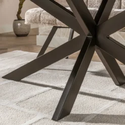 Eettafel Kopenhagen deens ovaal bruin 150x90 cm