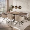 Eettafel Kopenhagen deens ovaal bruin 215x105 cm