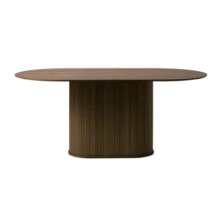 Eettafel Lenn ovaal hout Gerookt eiken