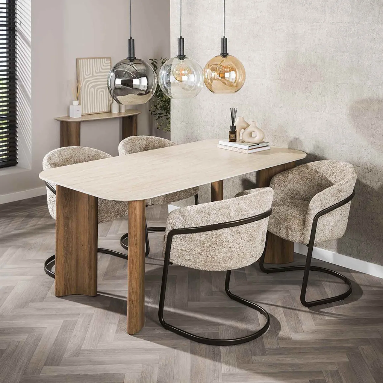 Eettafel Limestone