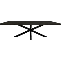 Eettafel Maas zwart rechthoek Maat 160