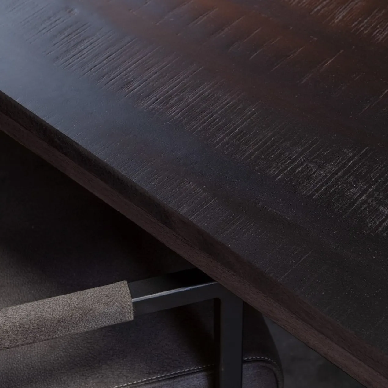 Eettafel Maas zwart rechthoek Maat 240