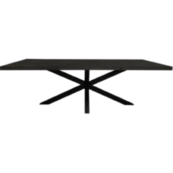 Eettafel Maas zwart rechthoek maat 300