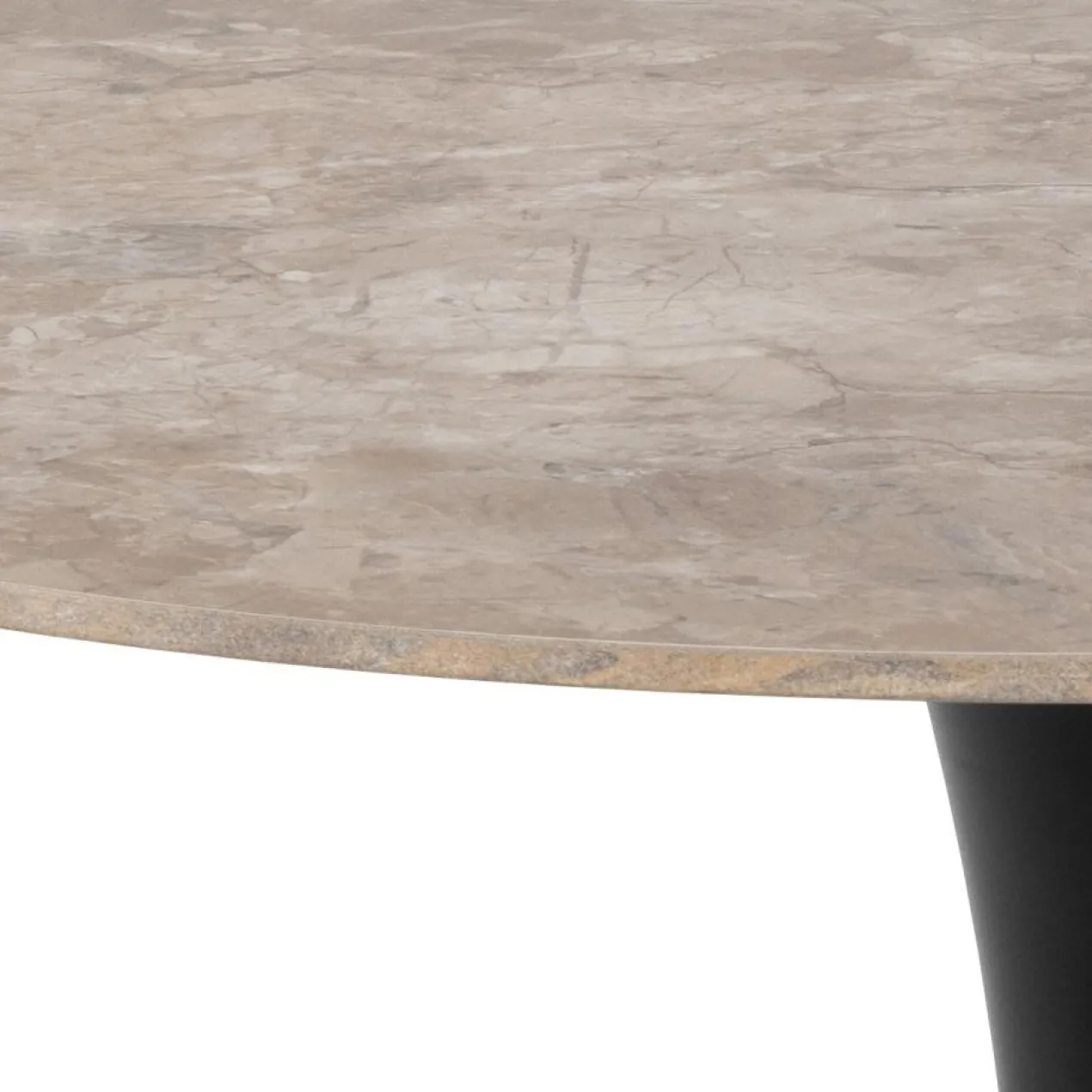 Eettafel Marly keramiek Ø90 cm bruin