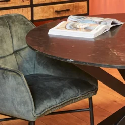 Eettafel Marmer Fred Zwart 130