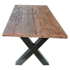 Eettafel Metz industriële X poot 260 cm