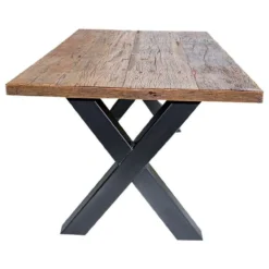 Eettafel Metz industriële X poot 260 cm