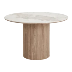 Eettafel Ronda keramiek blad bruin Ø120 cm