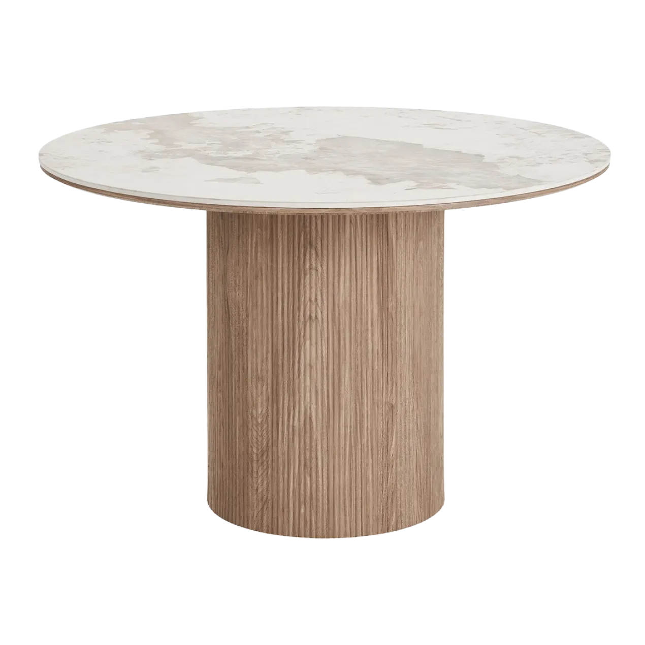 Eettafel Ronda keramiek blad bruin Ø120 cm