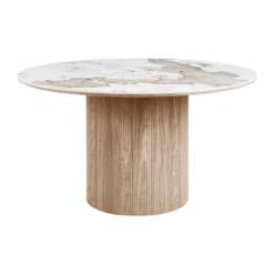 Eettafel Ronda keramiek blad bruin Ø140 cm