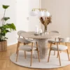 Eettafel Rond Travertin 130