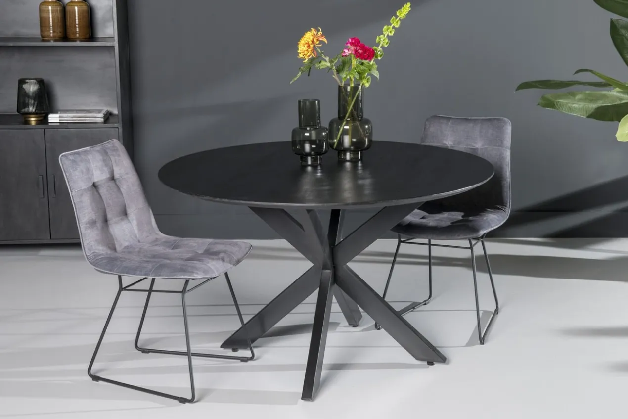 Eettafel rond zwart 130