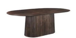 Eettafel Sally 230 cm ovaal Eettafel Saly 230 ovaal donkerbruin