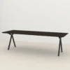 Eettafel Slim X donkerbruin160x90 cm verjongde rand