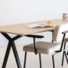 Eettafel Slim X donkerbruin 200x90 cm verjongde rand
