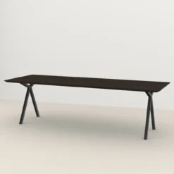 Eettafel Slim X donkerbruin 200x90 cm verjongde rand