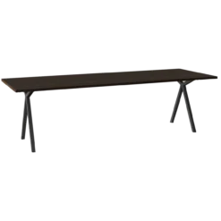 Eettafel Slim X donkerbruin 220x90 cm rechte rand
