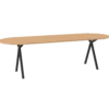 Eettafel Slim X-type plat ovaal naturel 280x90 cm recht