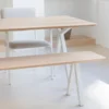 Eettafel Slim X wit HPL 160x90 cm rechte rand