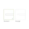 Eettafel Slim X wit HPL 180x90 cm rechte rand