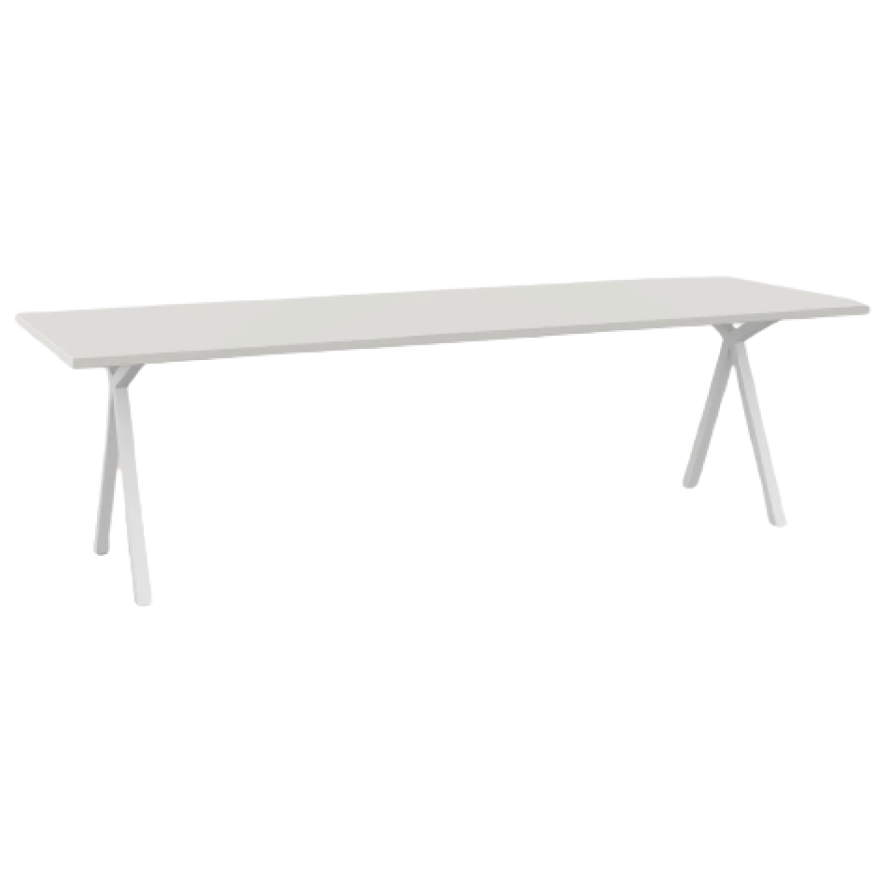 Eettafel Slim X wit HPL 280x90 cm rechte rand