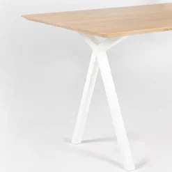 Eettafel Slim X wit HPL 280x90 cm verjongde rand