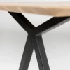 Eettafel Slim X zwart 240x90 cm rechte rand