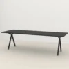 Eettafel Slim x zwart 280x90 cm rechte rand