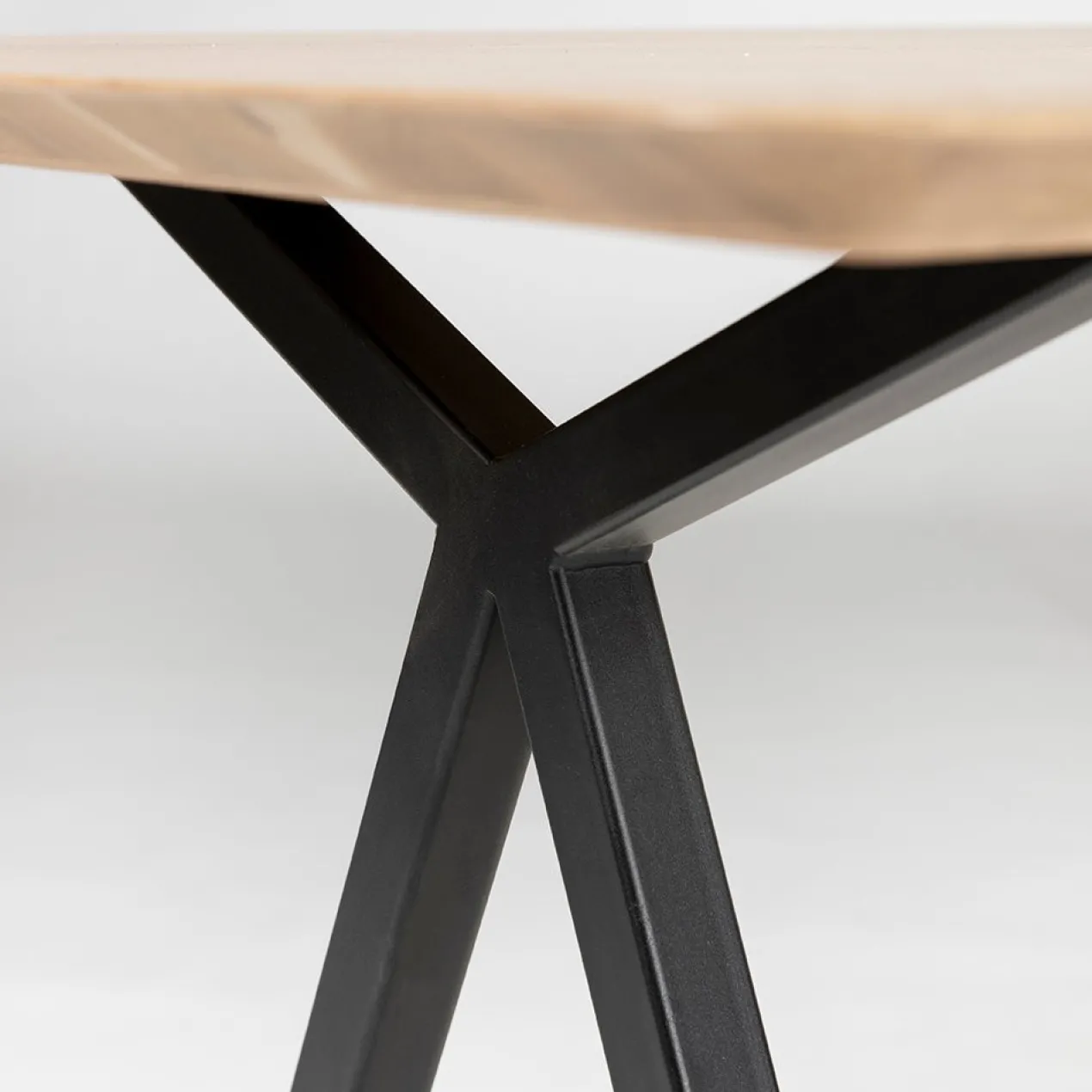 Eettafel Slim x zwart 280x90 cm rechte rand