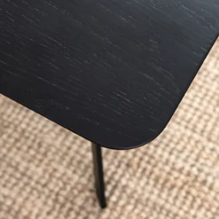 Eettafel Slim X zwart 180x90 cm verjongde rand