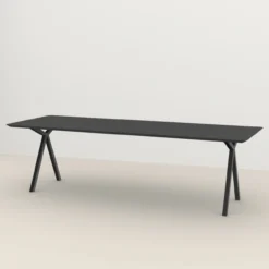 Eettafel Slim X zwart 240x90 cm verjongde rand