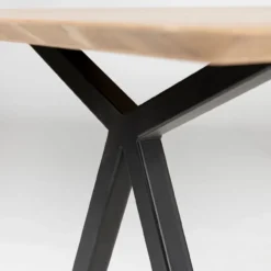 Eettafel Slim X zwart 300x90 cm verjongde rand